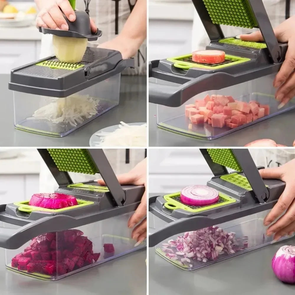 Picadora de Verduras Multifuncional con Recipiente