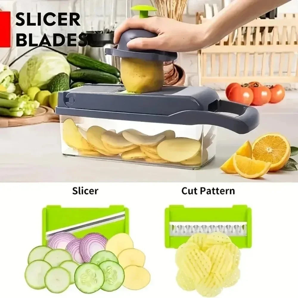 Picadora de Verduras Multifuncional con Recipiente