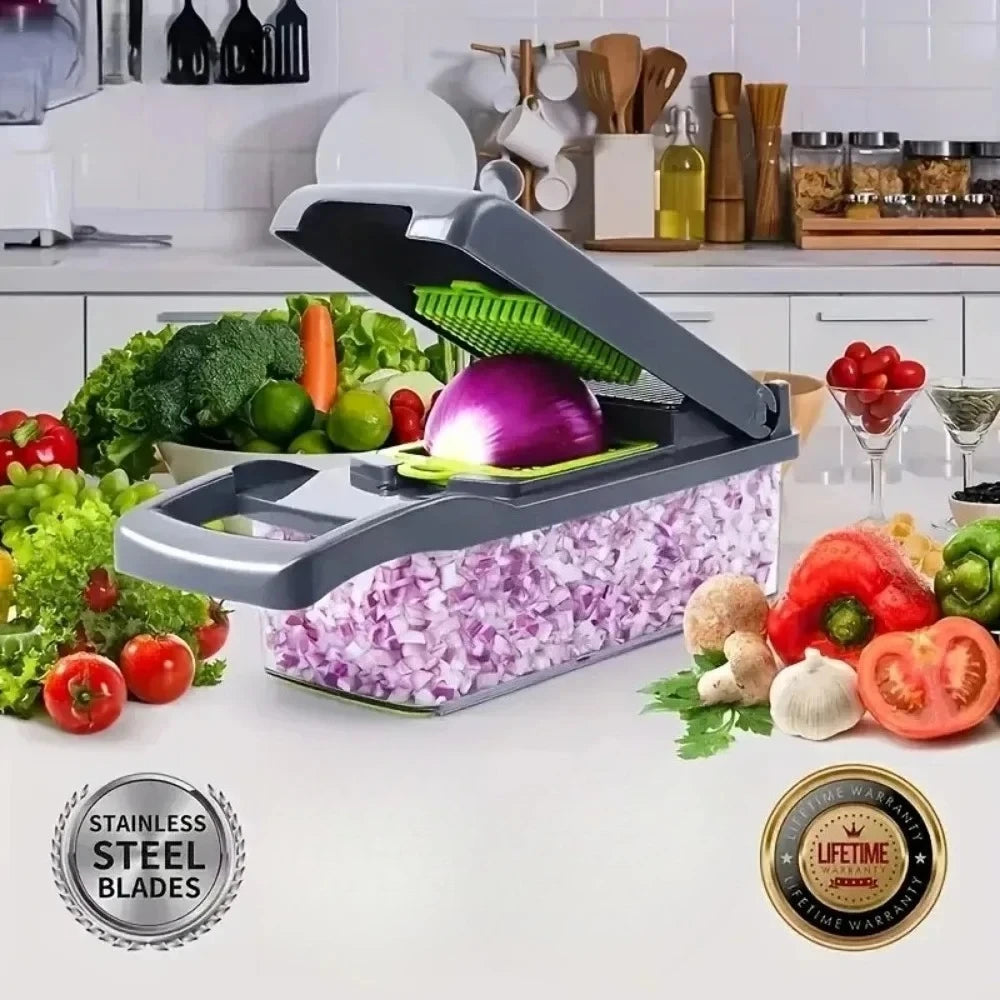 Picadora de Verduras Multifuncional con Recipiente
