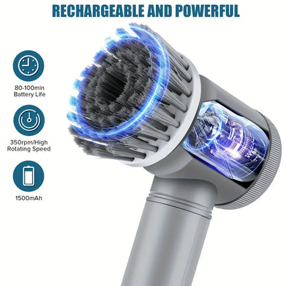 Cepillo de Limpieza Eléctrico Inalámbrico con Cabezal Giratorio